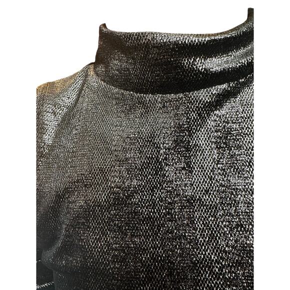 Juicy Couture Silver Bodycon Ruched Cold Shoulder Dress Velvet Size Small Y2K - Picture 6 of 10